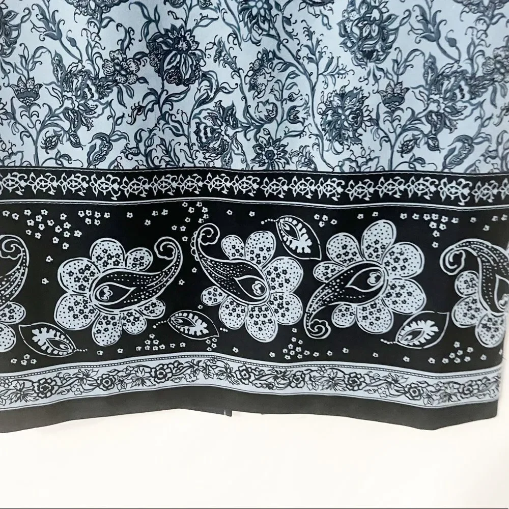 🟢Sag Harbor Blue Floral Paisley Skirt Size 4P